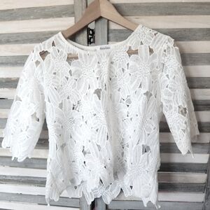 Unique cutwork blouse size L